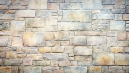 Obraz premium Softly textured light gray stone wall with dreamy watercolor effect, ideal as a creative background for artistic design projects.