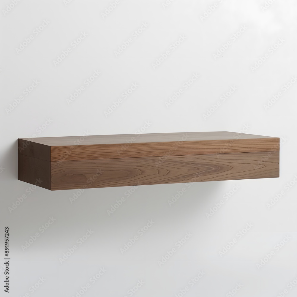 Poster 54. **a minimalist floating console with clean lines and a modern design, set against a white backdr