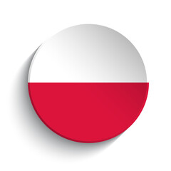 Poland flag button