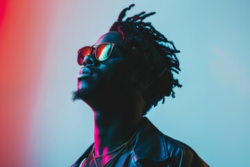 Isolated Rap Artist Producer Staring Thumbnail Painting Portrait  Generative Illustration