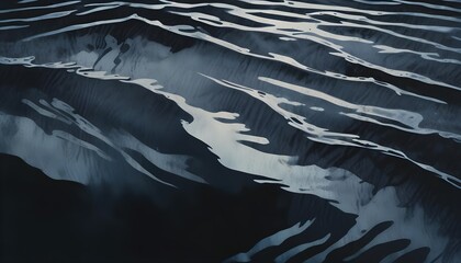 Clear Plain Shiny Soft Vintage Bokeh Cloudy Wave Like Geometric Black Background or Texture