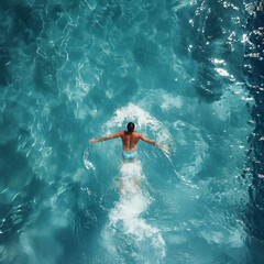 _A_person_swimming_laps_in_a_clear_blue_pool_