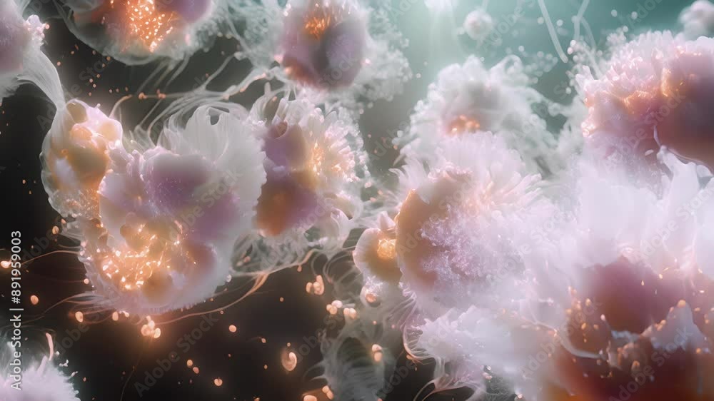 Poster a ciliated cell covered in hundreds of hairlike protrusions using them to move in a coordinated mann