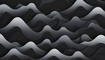 Clear Plain Shiny Soft Vintage Bokeh Cloudy Wave Like Geometric Black Background or Texture