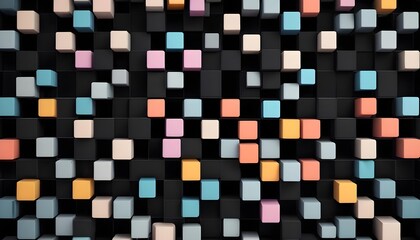 Fototapeta premium Clear Plain Shiny Soft Vintage Bokeh Cloudy Wave Like Geometric Black Background or Texture