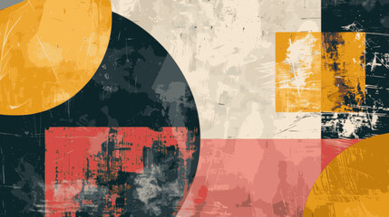 Fototapeta premium abstract background with grunge Scandi style wall art design. minimalistic vector. Illustrations