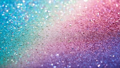 Fototapeta premium パステルカラーのホログラムのラメ・グリッターの背景画像（Pastel colored holographic glitter background image.） 
