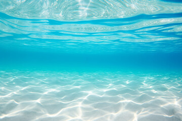 Tranquil underwater scene with copy space