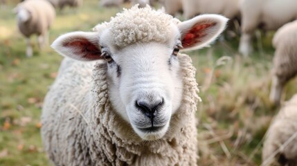 Adorable farm sheep