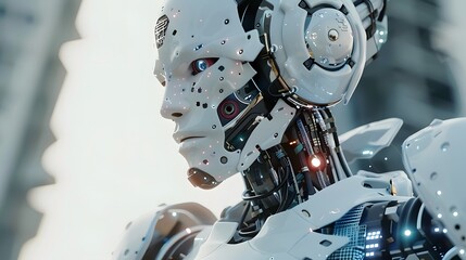 Fototapeta premium Advanced Robotic Technology: The Future of Humanity