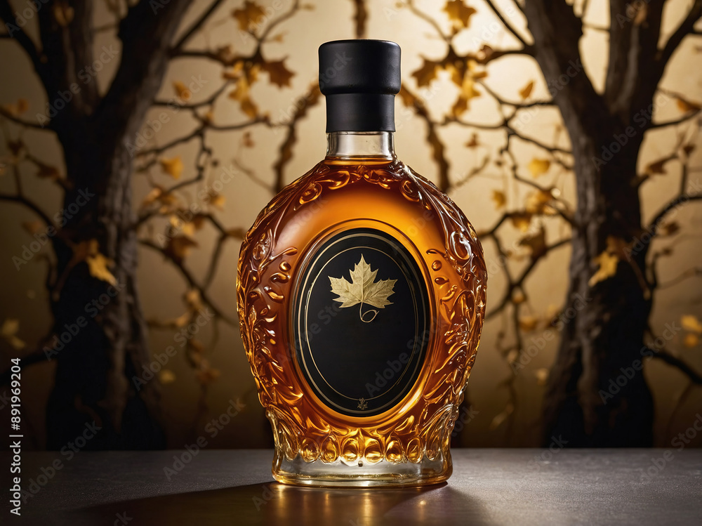 Wall mural richly viscous golden maple syrup