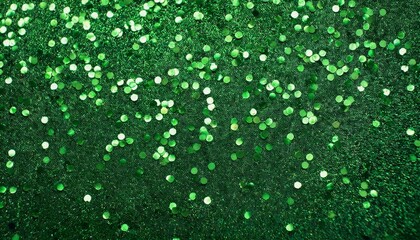 緑色のラメ・グリッターの背景画像（Green glitter background image.）
