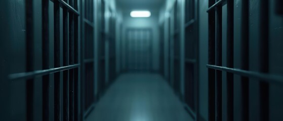 Criminal justice is showcased in an ultramodern, supernatural scene, with copy space ready for your unique content