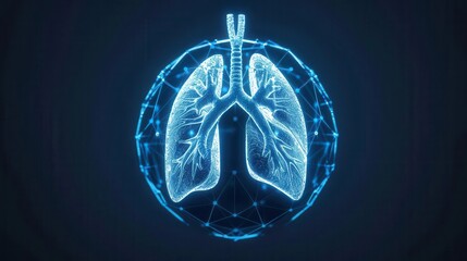 Digital globe with lungs overlay, World COPD Day, global respiratory health