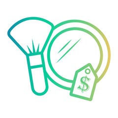 make up Line Gradient Icon
