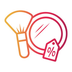 make up Line Gradient Icon