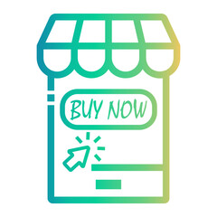 mobile Line Gradient Icon