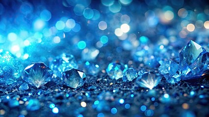 Blue glittering crystals with shimmering reflections , gemstone, sparkly, precious, crystal, glitter, shine, shimmer