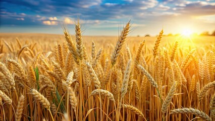 Scene of wheat and tares growing together in a field, nature, agriculture, farming, growth, plants, mixed, diversity, harmony