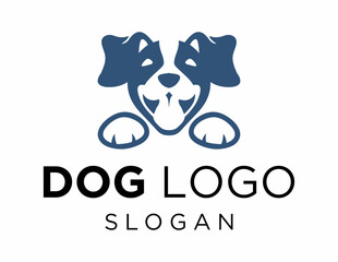 Logo about Dog created using the CorelDraw application. on a white background.