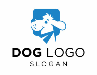 Logo about Dog created using the CorelDraw application. on a white background.