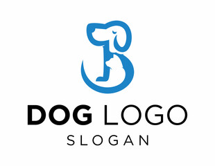 Logo about Dog created using the CorelDraw application. on a white background.