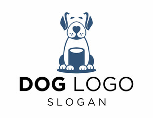 Logo about Dog created using the CorelDraw application. on a white background.