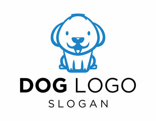 Logo about Dog created using the CorelDraw application. on a white background.