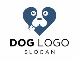 Logo about Dog created using the CorelDraw application. on a white background.
