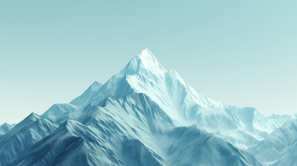 Obraz premium 雪山のイラスト_Illustration of snowy mountains