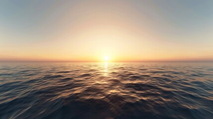 Obraz premium The sea, the vast sky, the light of the setting sun Create a peaceful and expansive landscape that captures the beauty of nature.
