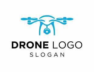 Logo about Drone created using the CorelDraw application. on a white background.