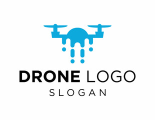 Logo about Drone created using the CorelDraw application. on a white background.