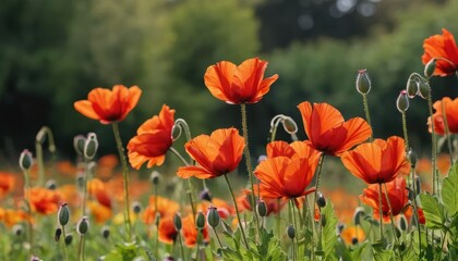 Obraz premium Poppy Field in Bloom.