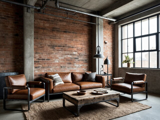 Raw and Edgy Industrial Living Room