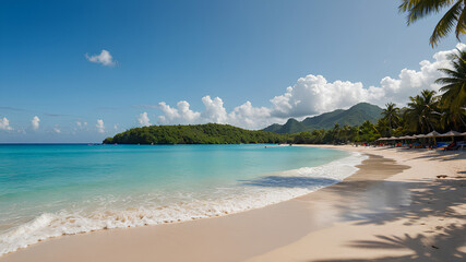 Naklejka premium 600 / 5,000 AI image generate tropical beach vacation