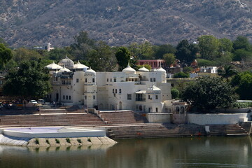 Pushkar India February 23, 2023. Pushkar is one of the sacred pilgrimage sites in Hinduism.
