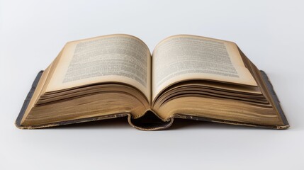 Book shut on white backdrop