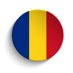 Romania flag button