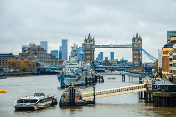 London, UK - City buildings and city streets