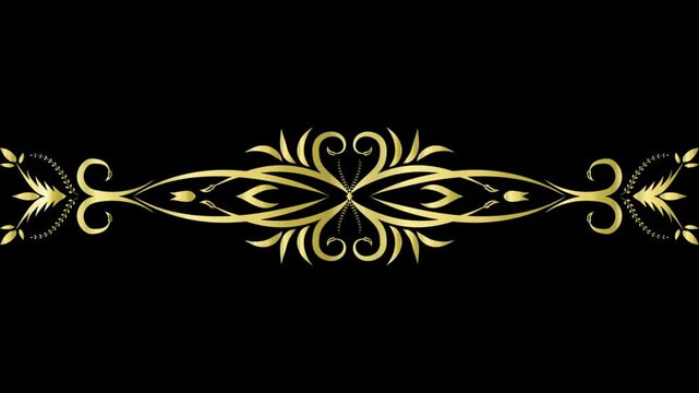video : Luxury golden decorative elements with different lines, frames, headers, dividers and borders. Set of elegant design suitable for card, invitation, poster