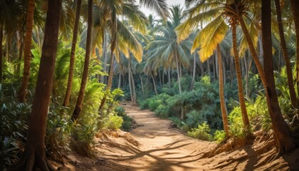 Obraz premium Tropical Jungle Path.