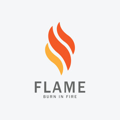 Fire flame Logo design luxury vector template