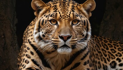 Fototapeta premium Leopard Close Up Portrait.