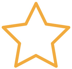 Obraz premium Simple star yellow gold logo