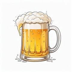 Joyful Beer Mug with Frothy Head