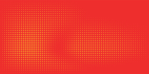 Dots halftone orange color pattern gradient texture with technology digital background. Dots pop art comics with summer background