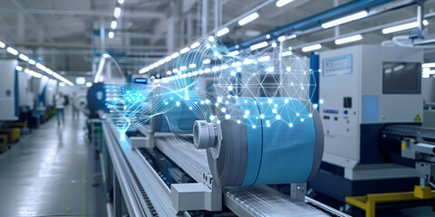  Cutting-Edge Industrial Textile Production with Digital Integration and Automated Machinery