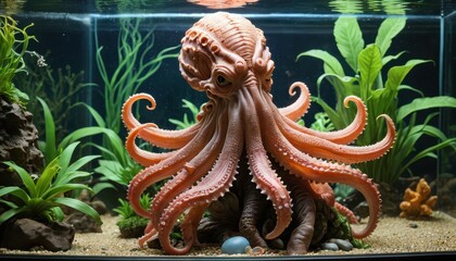 Obraz premium Octopus in an Aquarium.