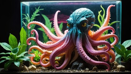 Obraz premium Octopus in an Aquarium.